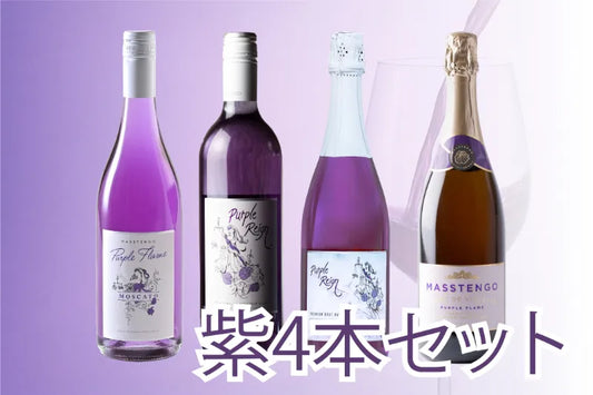 【期間限定｜ペアグラス抽選付き】紫ワイン 飲み比べ4本Set
